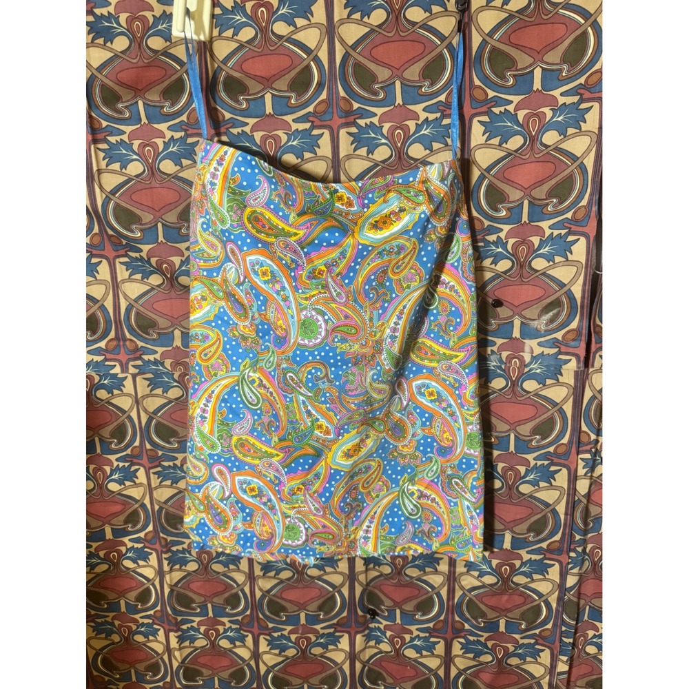 Jones New York‎ Signature Paisley Skirt Size 10 Blue Multicolor Cotton